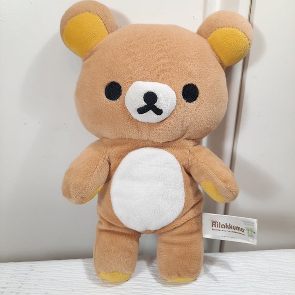 SanX Toys Sanx Co Rilakkuma Plush Zipper Pouch Bag Brown Teddy